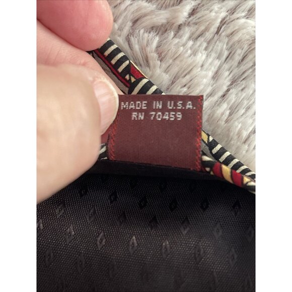 Barry Wells Tall Man Silk Tie 65.5 X 4” Black, Burgundy, Gold, Gray Necktie Long - Picture 5 of 9